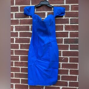 Fashion Nova Strapless Royal Blue Dress Size Large (W)